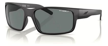 Óculos De Sol Polarizado Arnette Preto Curvado Adulto Liso Cinza