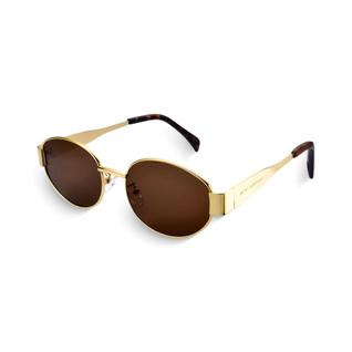 Óculos de Sol Saint Germain Oval Feminino Capri Marrom