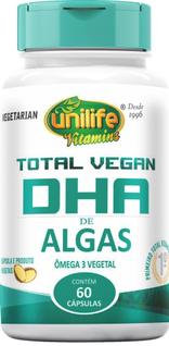 Ômega 3 DHA De Algas Concentrado 100% Vegano 700 mg 60 Caps - Unilife