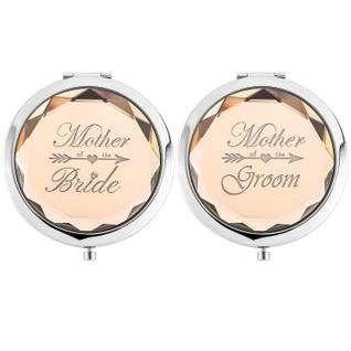 Pacote com 2 espelhos de maquiagem Deurnew Mother of the Noive/Groom