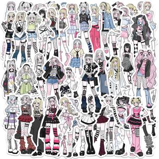Pacote de adesivos Y2K Girl Fashion Aesthetic, 50 unidades à prova d'água