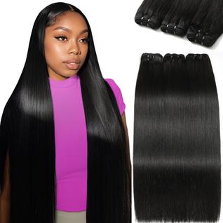 Pacotes de cabelo FMIDKOU 12A Straight Human Hair 50 55 60cm