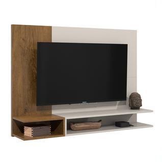 Painel Para TV Quarto Sala Com Prateleira 50 Polegadas Nichos MILAO