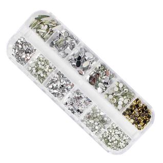 Paleta de pedrarias cristal para decoração das unhas
