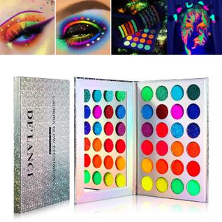 Paleta de sombras DE'LANCI Neon Glow in the Dark 24 cores