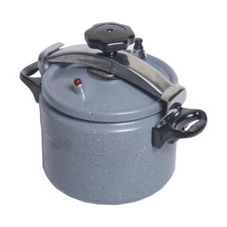 Panela Alta Pressão Antiaderente Revestimento Mármore Cerâmico 6 Litros Cinza