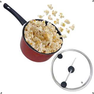 Panela de Fazer Pipoca Pipoqueira Antiaderente 20 Cm 4L Vermelho