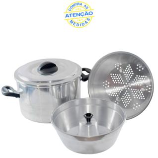 Panela De Fazer Pudim Banho Maria 3 Em 1 Forma a Vapor