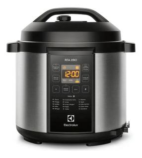 Panela de Pressão Elétrica Electrolux Digital 6L com 10 travas segurança 15 receitas pré-p