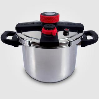 Panela de Pressão Inox SecureLock Pro Extream Indução e Gás - 8L 6.2L 4.5L Fechamento Exte
