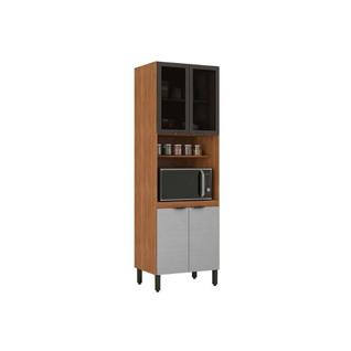 Paneleiro de Cozinha Modulado Firenze Torre Quente Forno c/ Prateleira 4 Portas c/ 2Vidro 