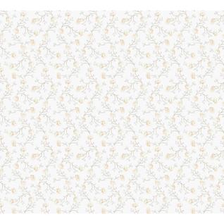 Papel de Parede Floral Clássico ICH Flores Delicadas e Ramo Provençal