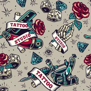 Papel De Parede Temático Tattoo Stúdio - 1,50x0,50m