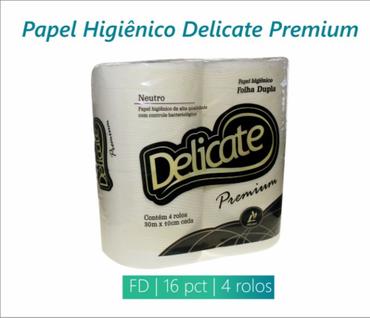 Papel Higiênico Folha Dupla Delicate Premium 64 Rolos