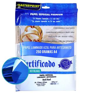 Papel Laminado A4 250g para Artesanato Enfeites Lembrancinhas Decorações Masterprint Pacot