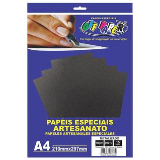 Papel Metalizado A4 Especial Corte 15 Folhas 150g Off Paper