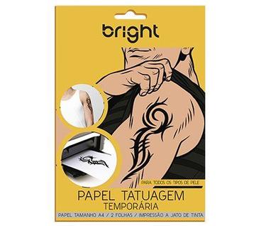 Papel Tatuagem Temporária Folha A4 Jato De Tinta Bright
