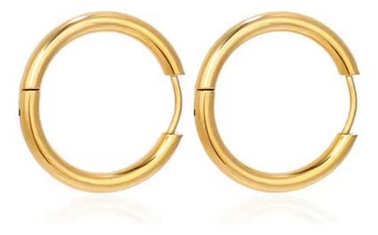 Par De Piercing Argola Clicker Orelha Septo Helix Daith 12mm