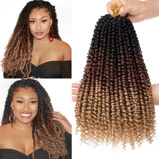 Passion Twist Crochet Braids Hair Leeven 10 polegadas e 3 tons