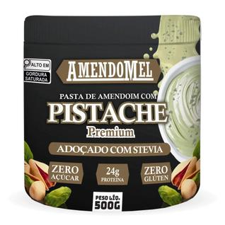 Pasta de Amendoim Amendomel Pistache com Stevia 500g