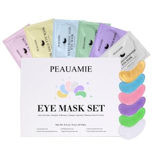 Patches para os olhos PEAUAMIE 24 pares com colágeno e ácido hialurônico