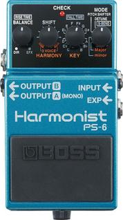 Pedal de guitarra BOSS Harmonist PS-6 com Harmony, Pitch Shifter Blue