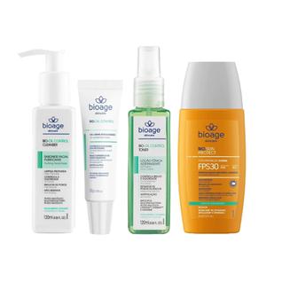 Pele Sem Brilho e Matificada - Rotina Skincare Antioleosidade Completa Bioage