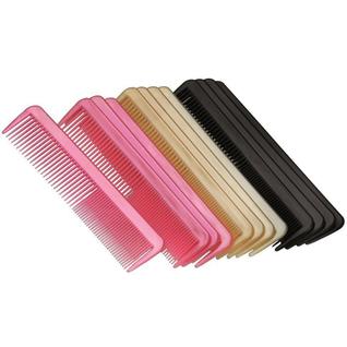Pente Plástico De Corte Reto Com Dentes Mistos - 01 Ou 12 Unidades