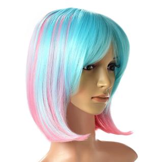 Peruca AGPTEK multicolorida Ombre Short Bob, cabelo na altura dos ombros