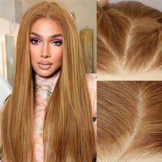 Peruca AISI HAIR 13x4 HD de renda frontal sintética reta 70cm