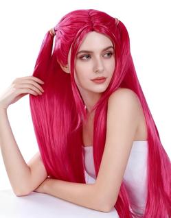 Peruca de Fantasia Anime Rumi e Mira Look de Cosplay de K-Pop Cor:Pink Tamanho Único