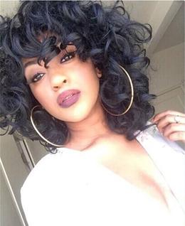 Peruca ELIM Curly para mulheres negras, curta, Kinky Curly, estilo afro