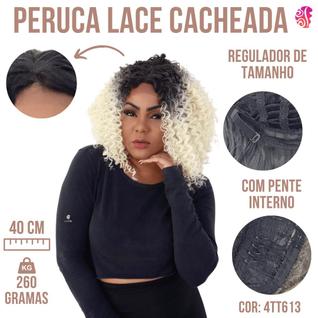 Peruca Front Lace Cacheada Afro - Bio Organica -Cabelo Sem Brilho Excessivo - Facil De Cui