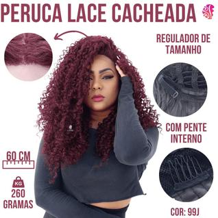 Peruca Front Lace Cacheada Afro - Bio Organica -Cabelo Sem Brilho Excessivo - Facil De Cui