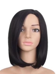 Peruca Lisa Cabelo Curto Fio Sintético Festa Fantasia Cosplay Balada Carnaval Corte Long B