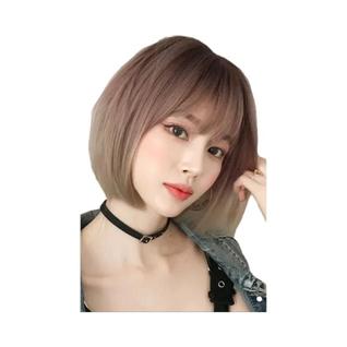 Peruca Sintética Rosa Marrom Com Corte Pixie, Curta E Lisa, De Alta Densidade, Cabelo Em C