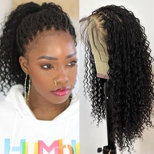 Peruca trançada FlowerSeason Boho Box Braids 100% cabelo humano