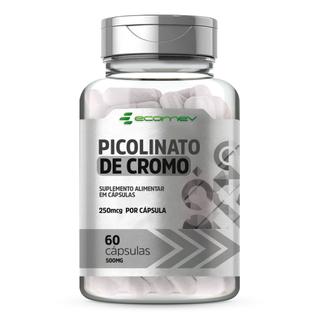 Picolinato de Cromo Puro 250Mcg Por Cápsula - (1 Ao dia) 60Cáps Ecomev