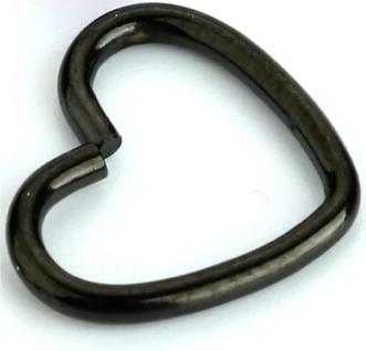 Piercing Para Daith Orelha Cartilagem Em Ródio Negro Coração