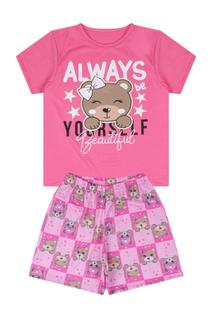 Pijama Infantil Menina Chiclete - Alemara