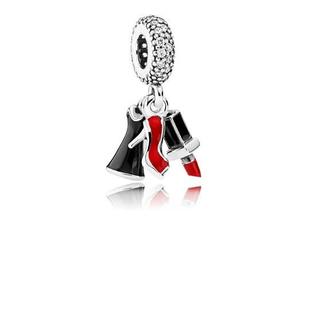 Pingente Noite de Glamour em Banho Prata Pulseiras Berloques