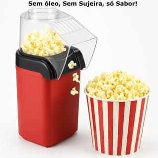 Pipoqueira Elétrica Sem Óleo Pipoca 220v Máquina Ar Quente Cozinha Cinema Filmes Saudável 
