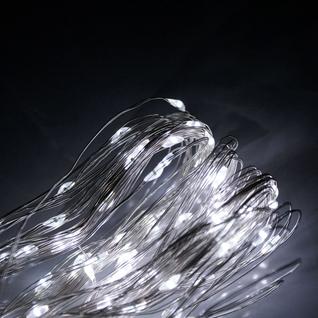 Pisca de LED Fio de Fada 20L 2 Metros A Bateria Natal Ano Novo Cores:Branco