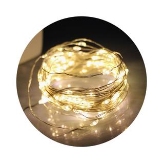 Pisca de LED Fio de Fada 20L 2 Metros A Bateria Natal Ano Novo Cores:Branco Quente