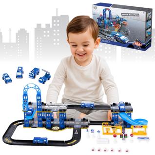 Pista De Carrinhos Policial Brinquedo Infantil Corrida