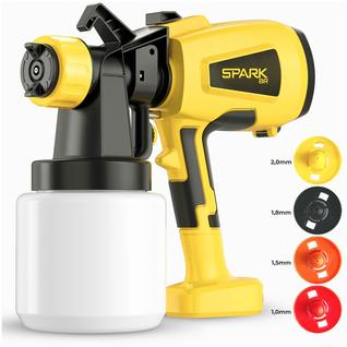 Pistola Pintura Pulverizadora HVLP Elétrica 450W 1000 ML Frente Removível Bico Cobre kit L