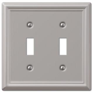 Placa de parede Amerelle 149TTBN Chelsea Steel Double Toggle
