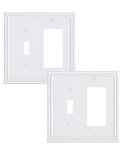 Placa de parede Treewell, pacote com 2 toggle/decorator, 12,3 x 12,5 cm