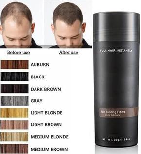 Pó de Queratina Magnética para Volume e Densidade Capilar Disfarça Couro Cabeludo Ralo Nat