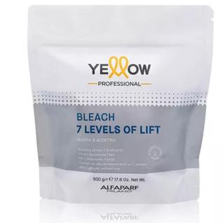 Pó Descolorante 7 Tons Yellow 500g Bleach Alfaparf Clareia Até 7 Tons Loiro Perfeito Fios 
